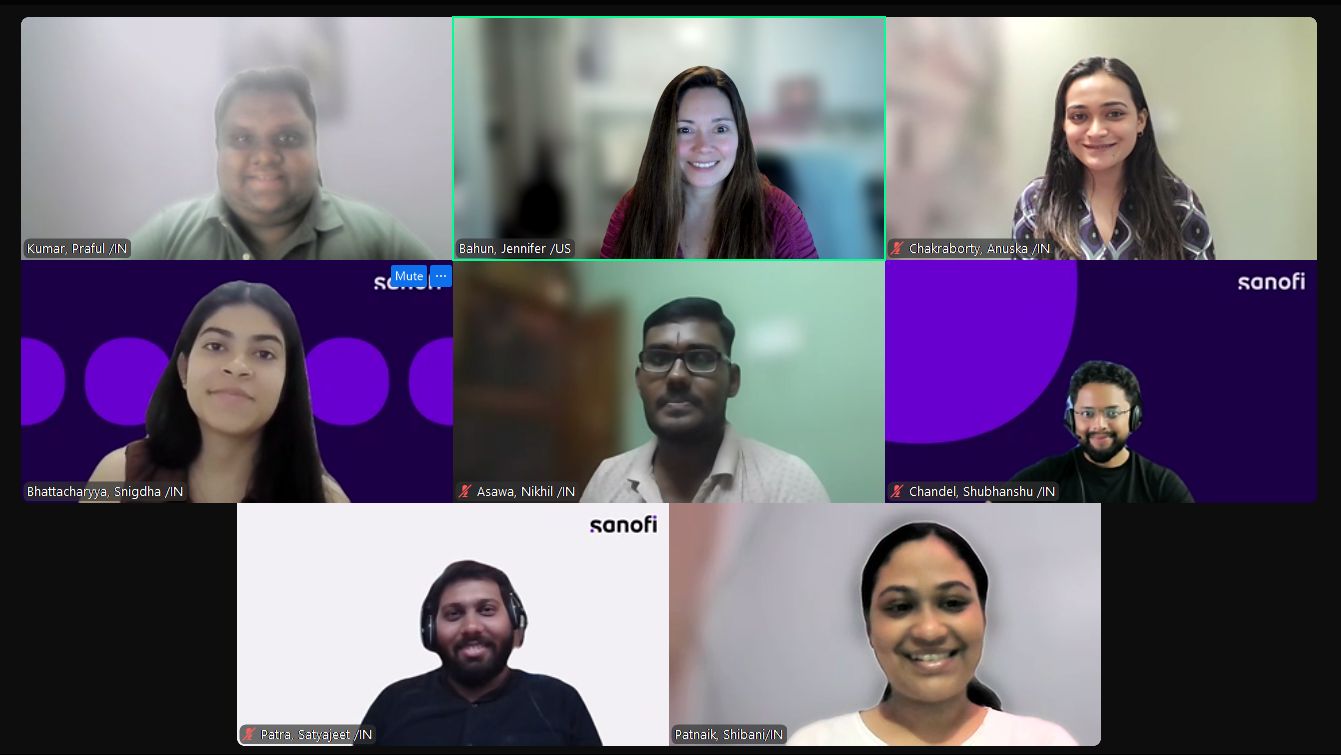 A collage of employees in India.